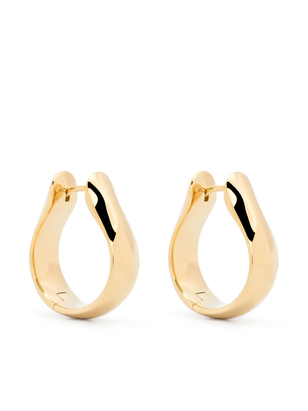 Tom Wood large Oyster hoop-design earrings - Oro