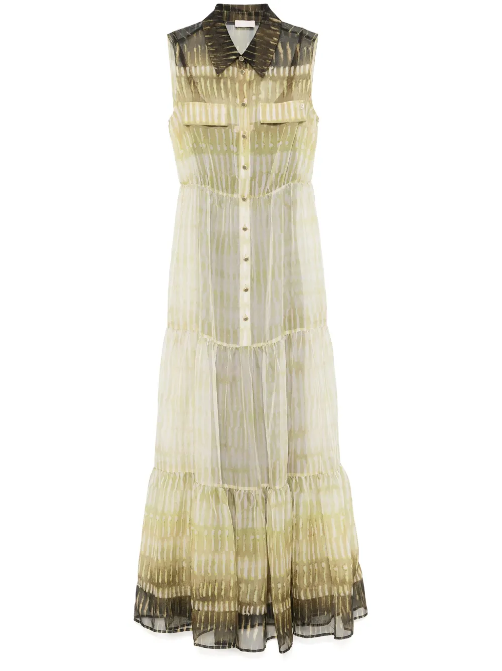 LIU JO crepe maxi dress - Verde