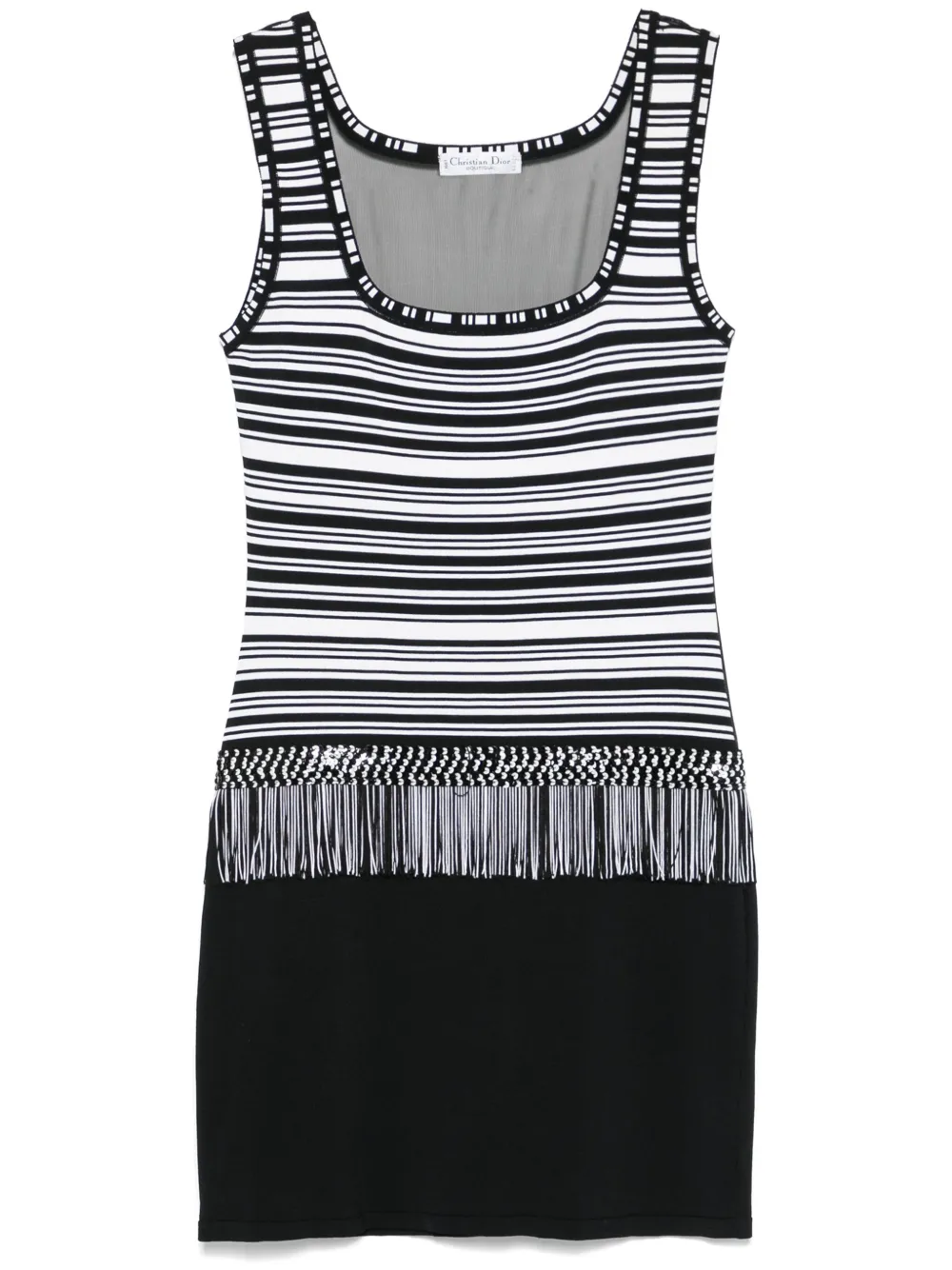 Christian Dior Pre-Owned striped mini dress - Nero