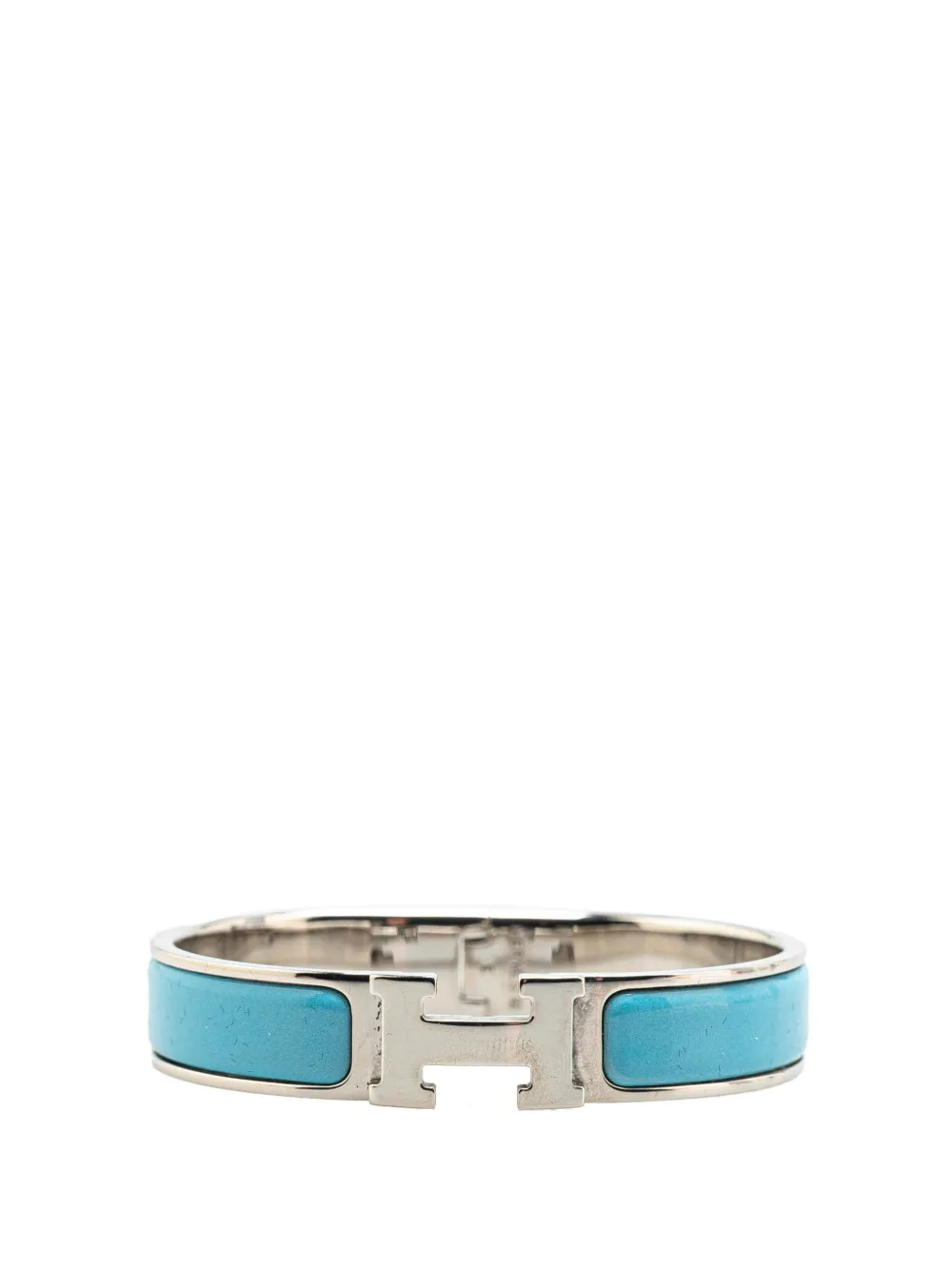 Hermès Pre-Owned 20th Century Narrow Enamel Clic H Bracelet PM costume bracelet - Blu
