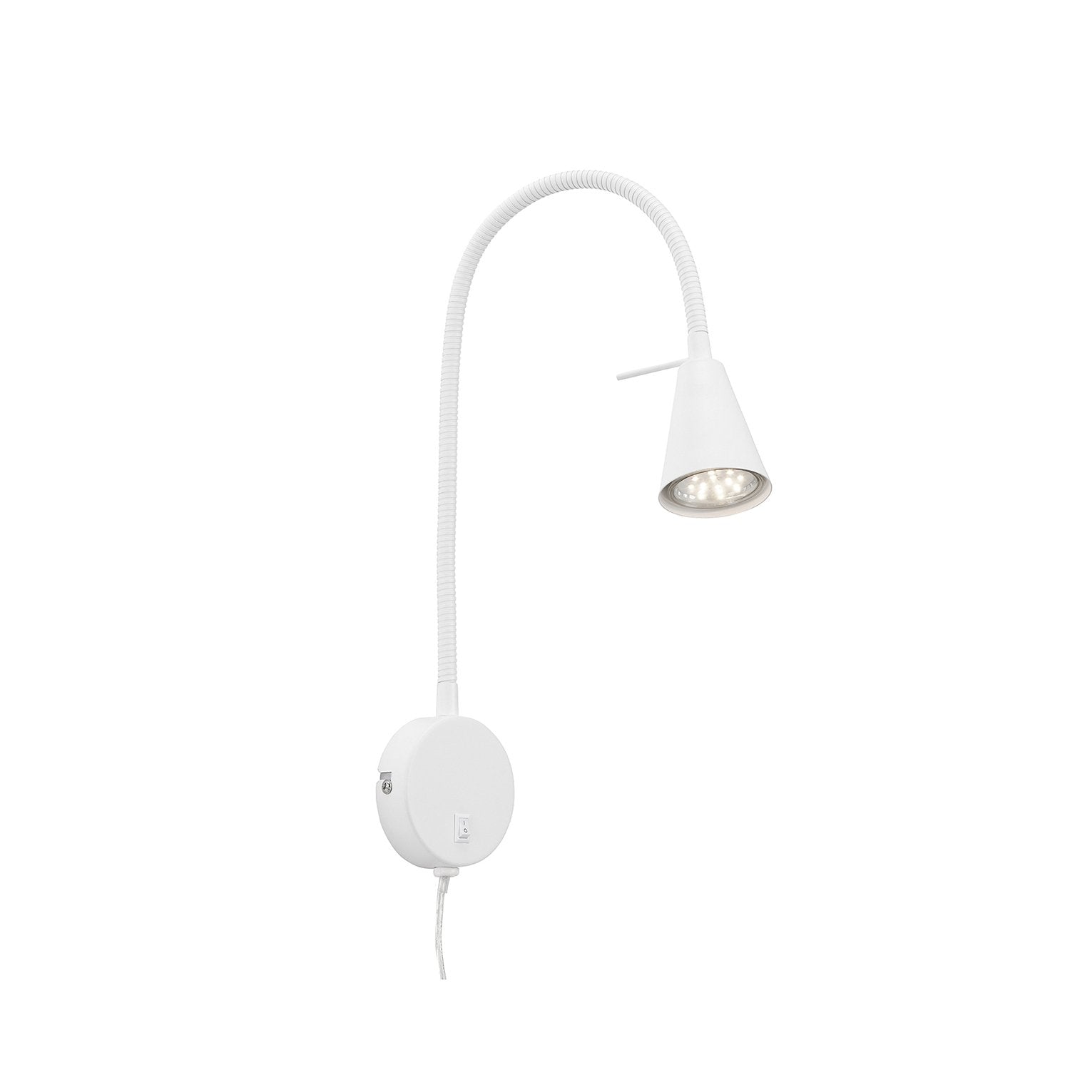 Applique contemporanea tusa metallo bianco 1 luce gu10 3000k