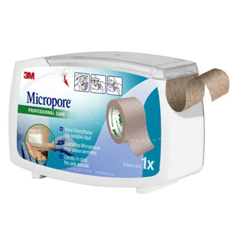 1533NP-1SD Micropore Skin Tone Dispenser 25mm X 5m 3M