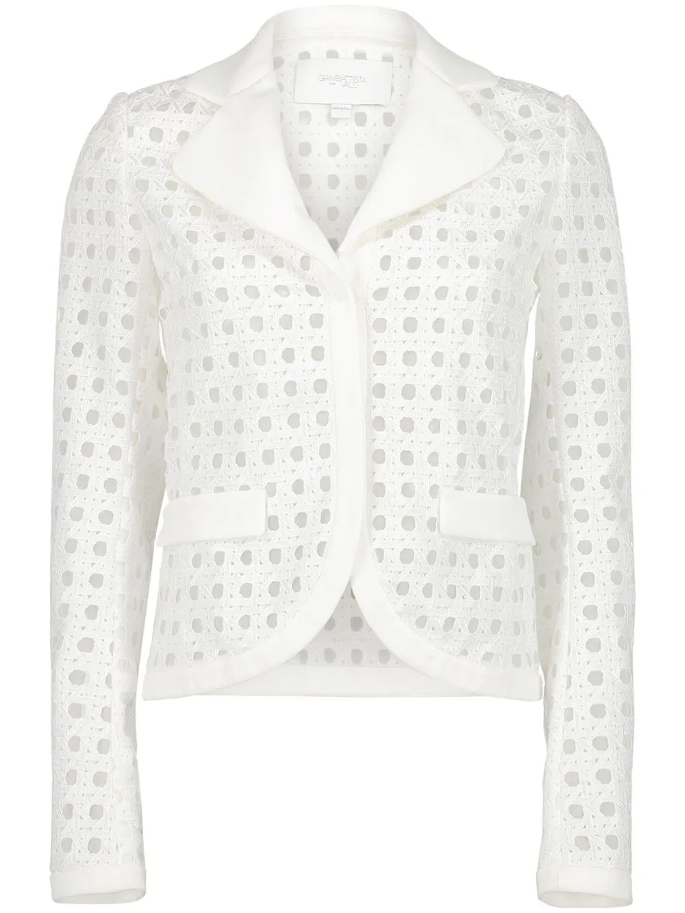 Giambattista Valli Blazer monopetto traforato - Bianco