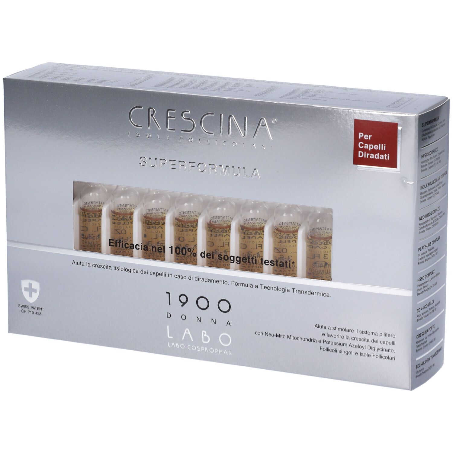 Crescina Isole Follicolari Super Formula 1900 Donna 20 Fiale 3,5 ml 70