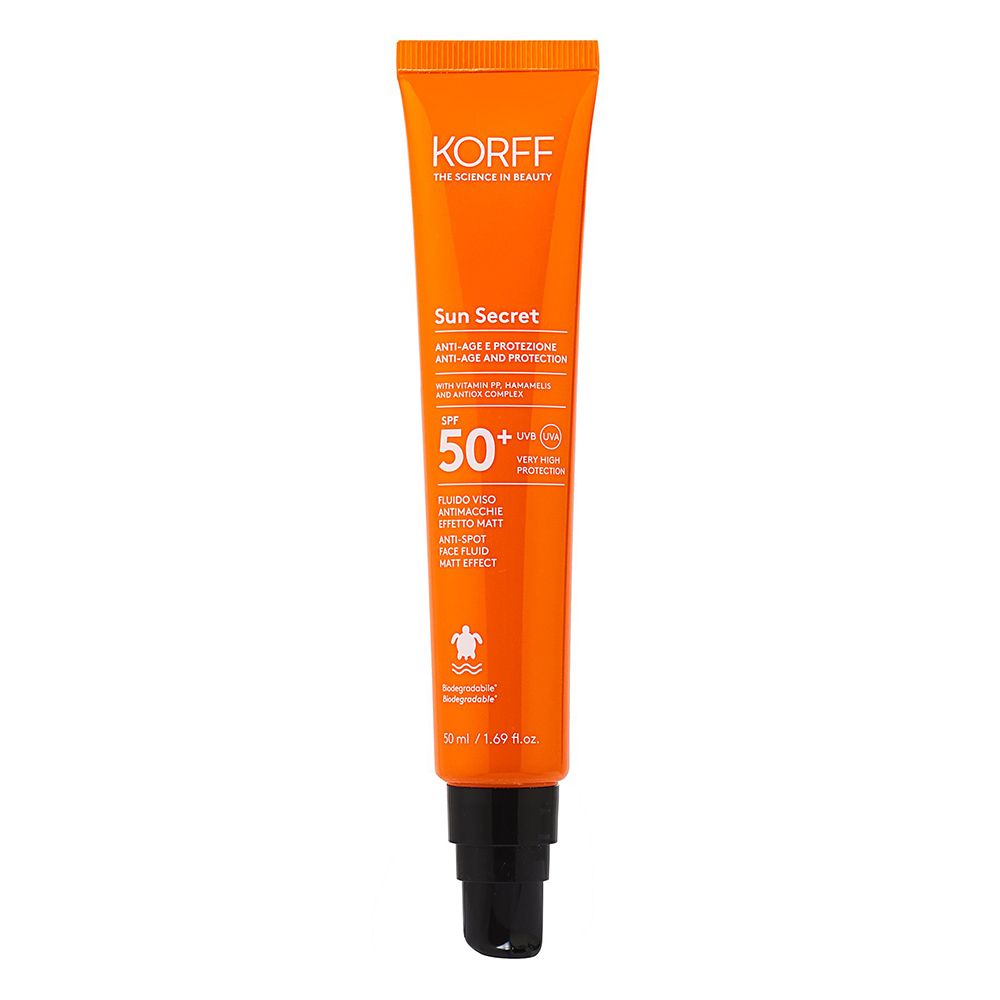 Korff Sun Secret Fluido Viso Antimacchie Effetto Matt SPF50+ 50 ml Cre