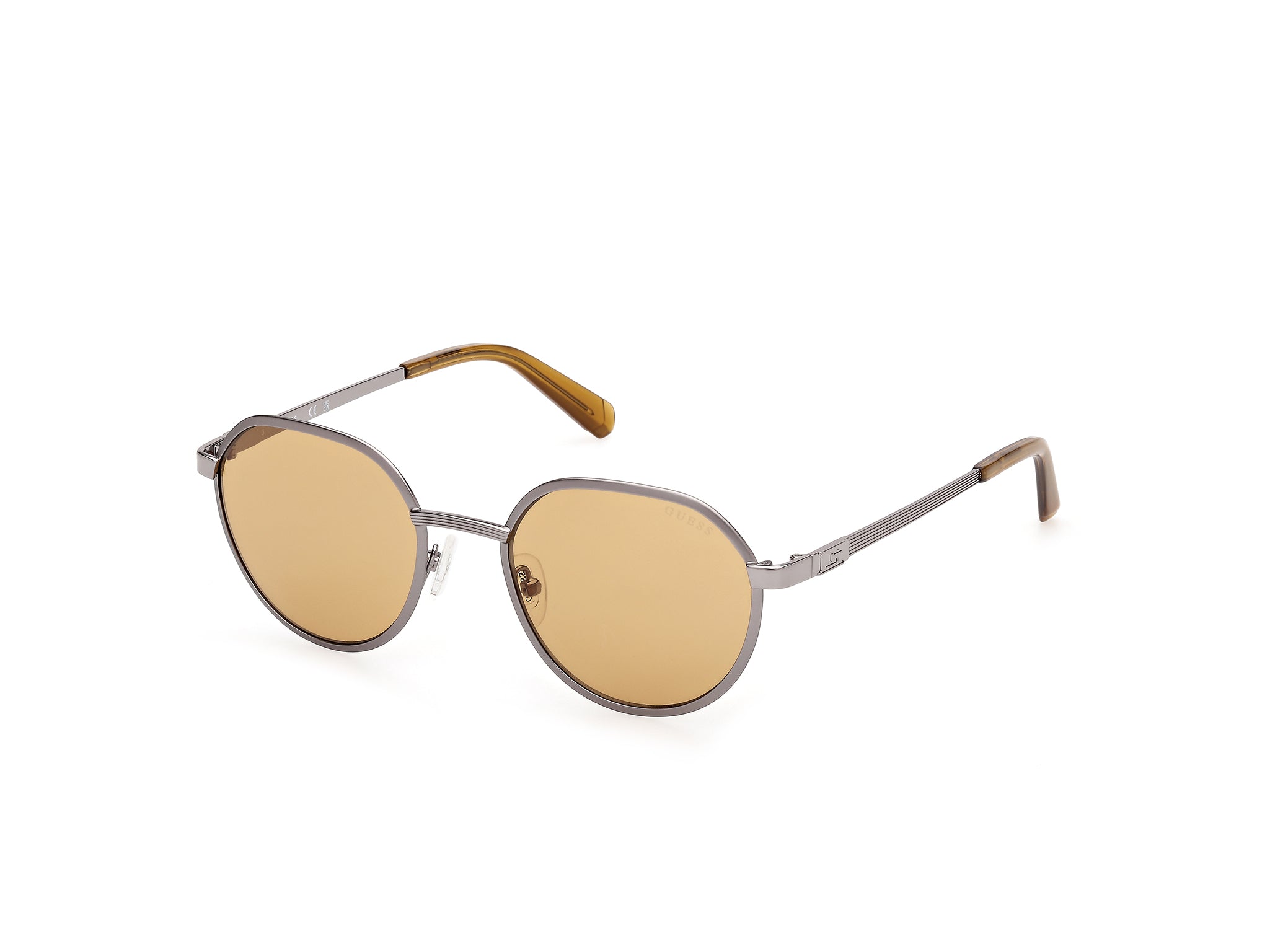 Guess Uomo Gu00207 09E Occhiali Da Sole Metallo Rotonda Normale