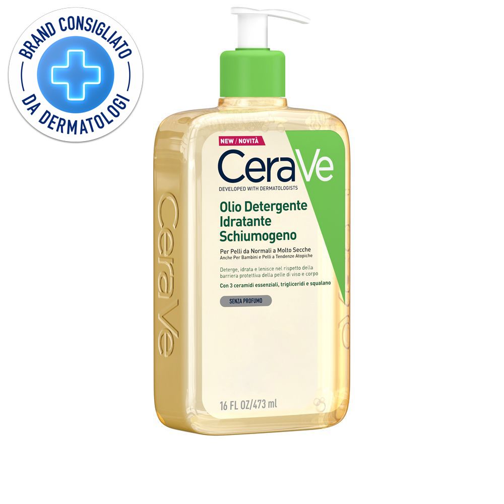 CeraVe Olio detergente idratante Deterge, idrata e lenisce. Con 3 cera