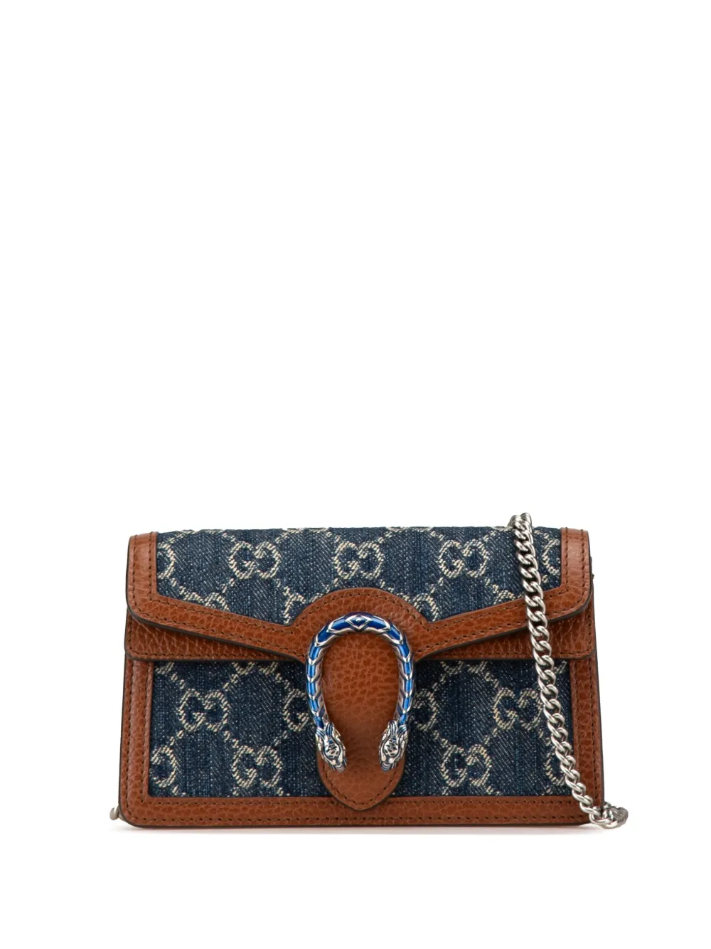 Gucci Pre-Owned 2016-present Super Mini GG Denim Dionysus crossbody bag - Blu