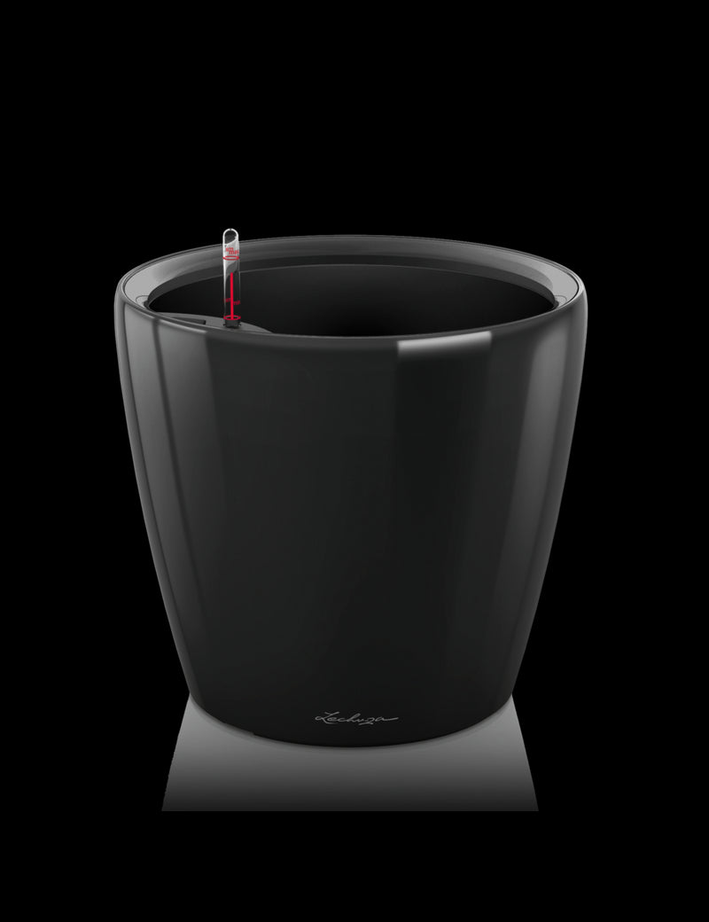 Vaso da interno e esterno classico premium ls | 50 cm - nero lucido