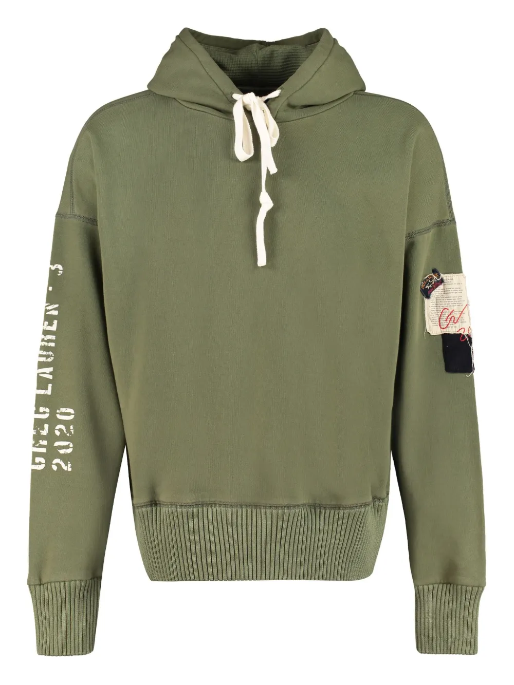 Paul & Shark patch-at-sleeve hoodie - Verde