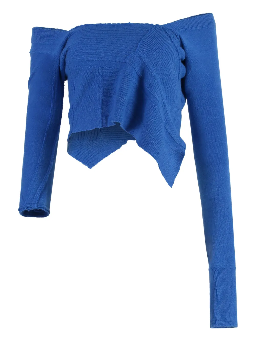 Talia Byre asymmetric crop top - Blu