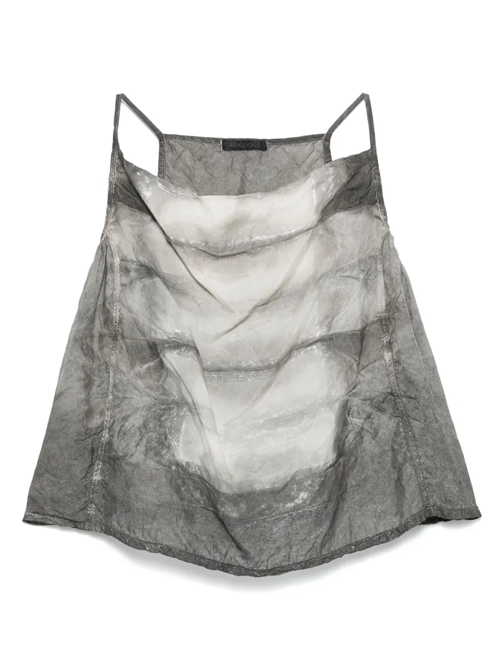 Rundholz painted-effect top - Grigio