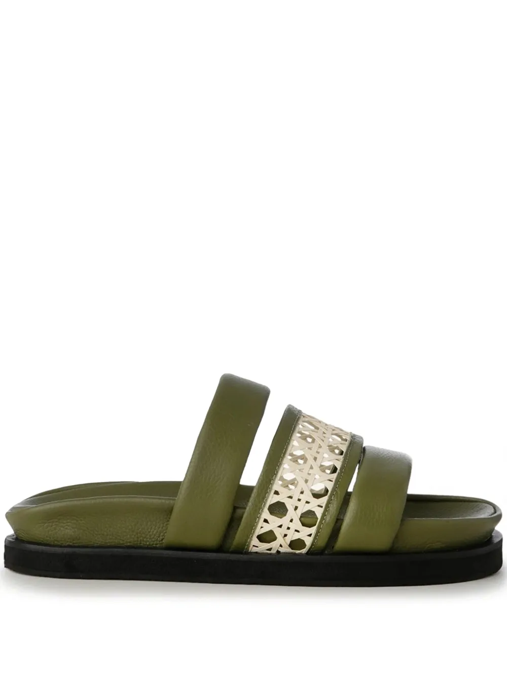 MISCI leather flip flops - Verde