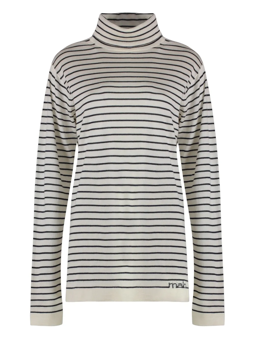 Malo striped jumper - Bianco