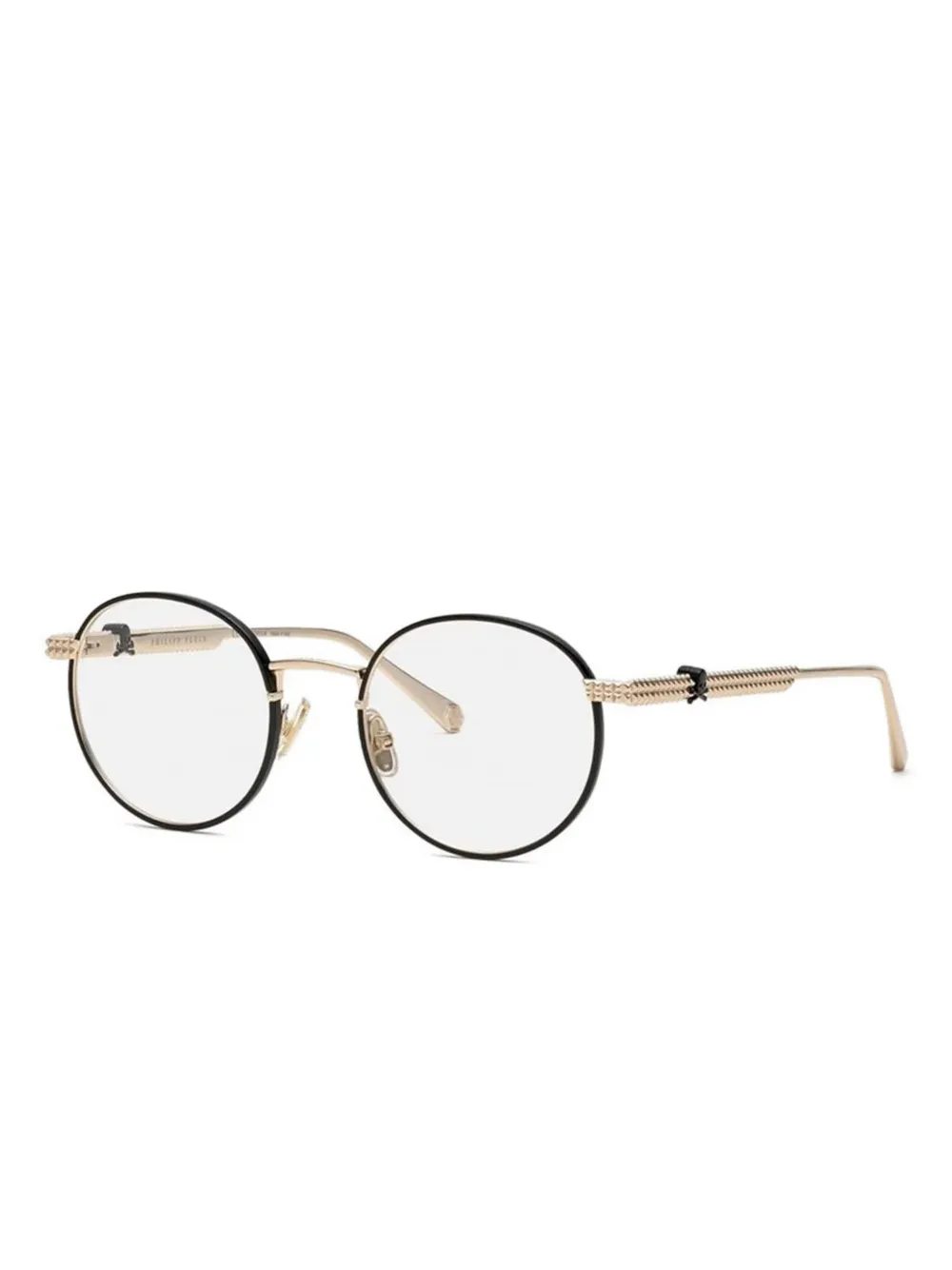 Philipp Plein Eyewear Occhiali con aste goffrate - Nero