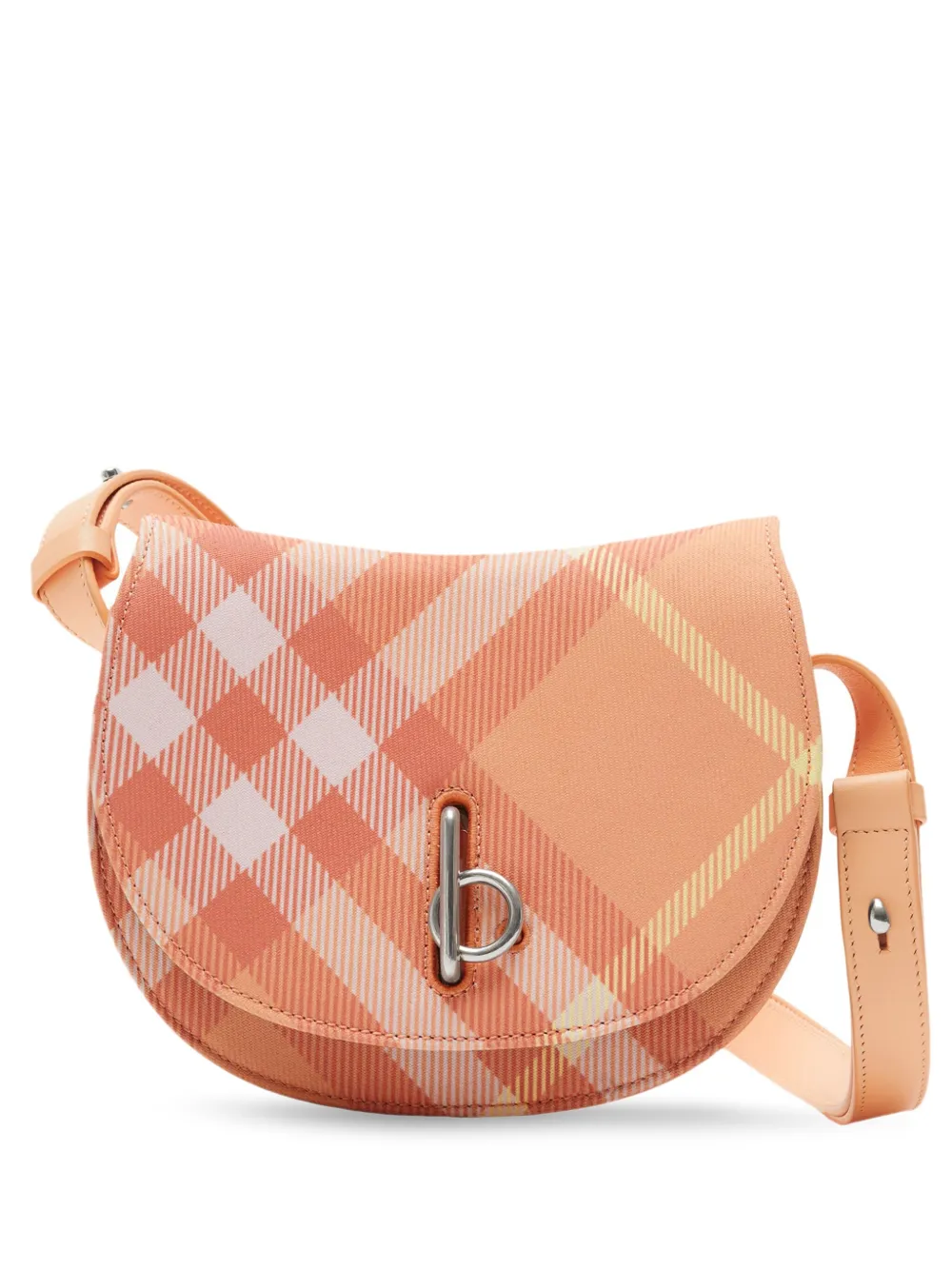 Burberry Borsa Rocking Horse mini a quadri - Arancione