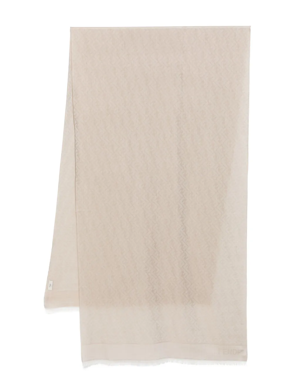 FENDI FF-jacquard scarf - Toni neutri