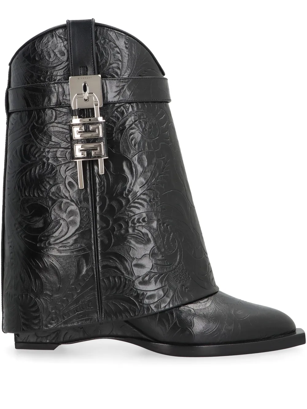 Givenchy 60mm Shark Lock Cowboy leather boots - Nero