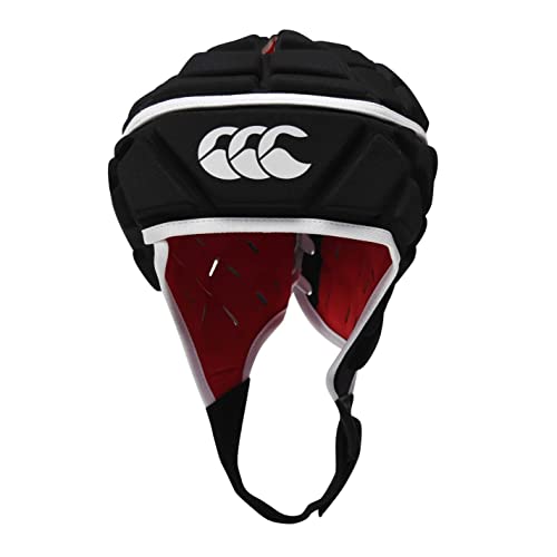 Canterbury Raze Headguard, Caschetto Unisex, Nero/Rosso, S