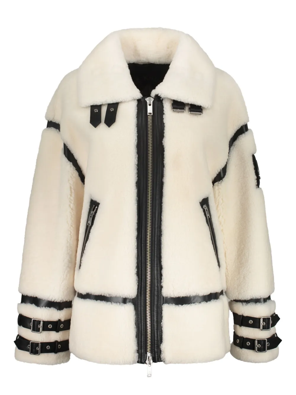 Moose Knuckles shearling jacket - Bianco