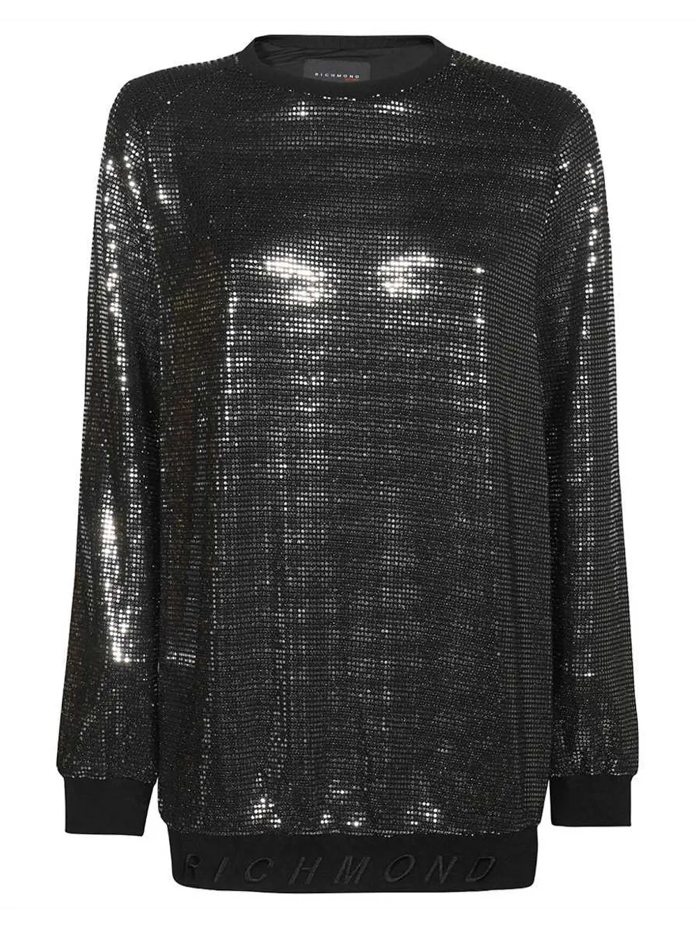 John Richmond rhinestone-embellished mini dress - Nero