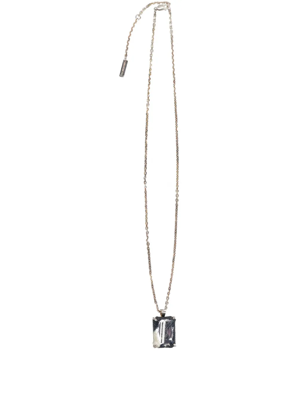 SWEETLIMEJUICE large octagonal-pendant necklace - Argento