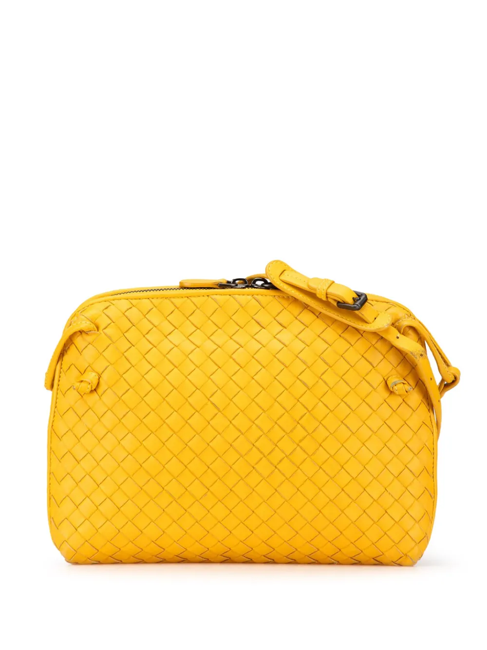Bottega Veneta Pre-Owned 2012-2024 Medium Nappa Intrecciato Nodini crossbody bag - Giallo