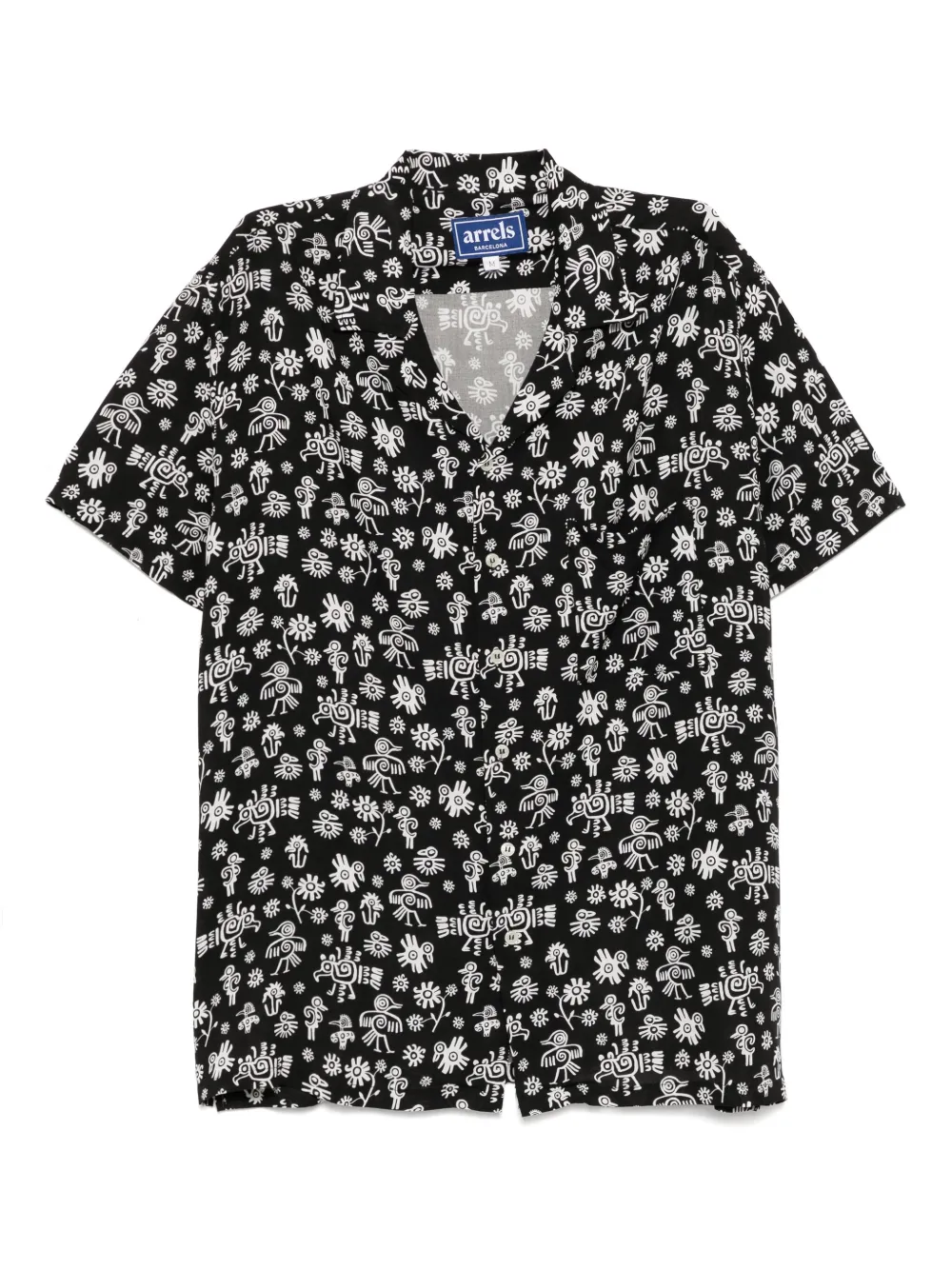 Arrels Barcelona patterned shirt - Nero