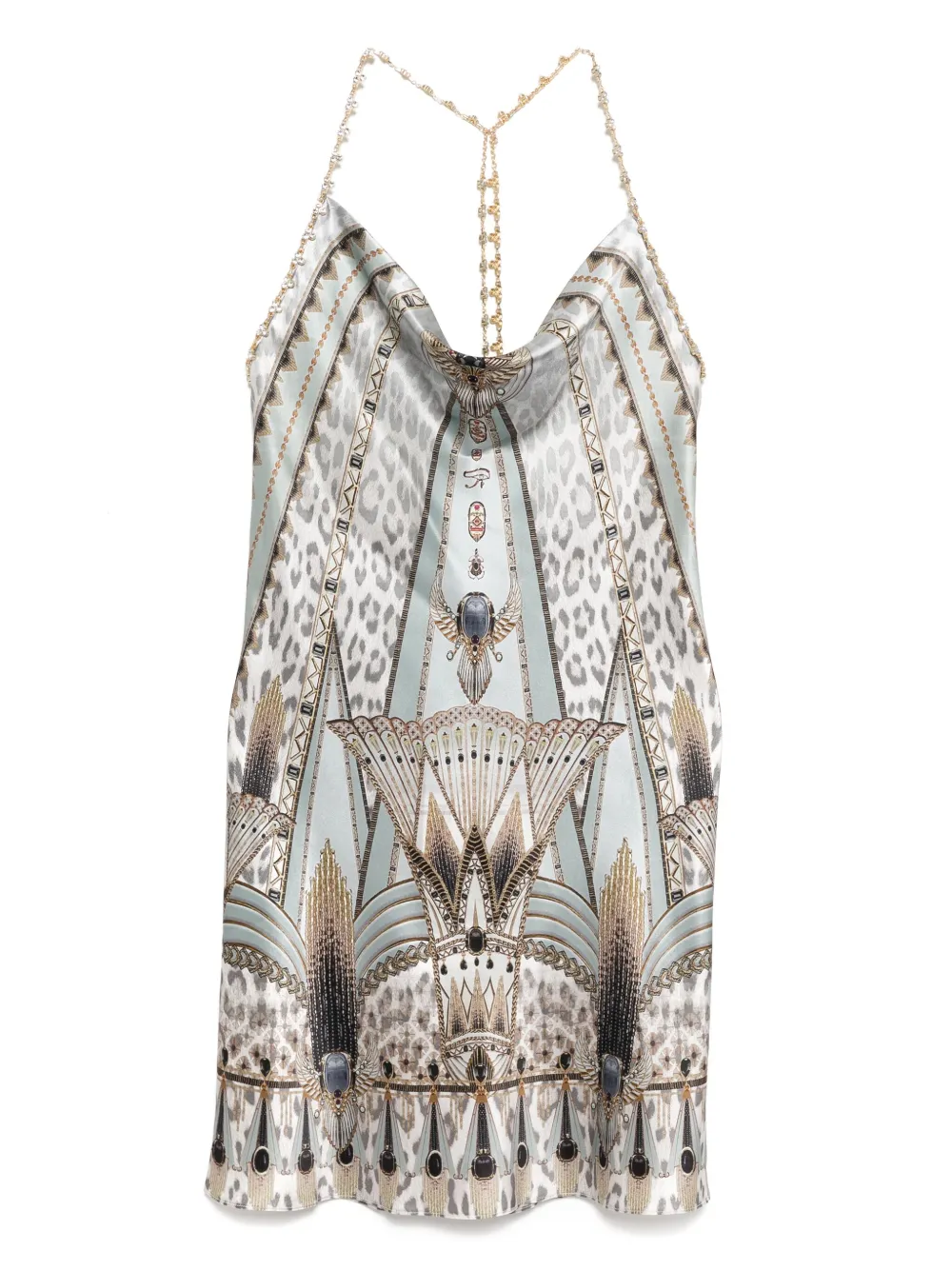 Camilla The Sahara Starlet Short Bias Halter dress - Grigio
