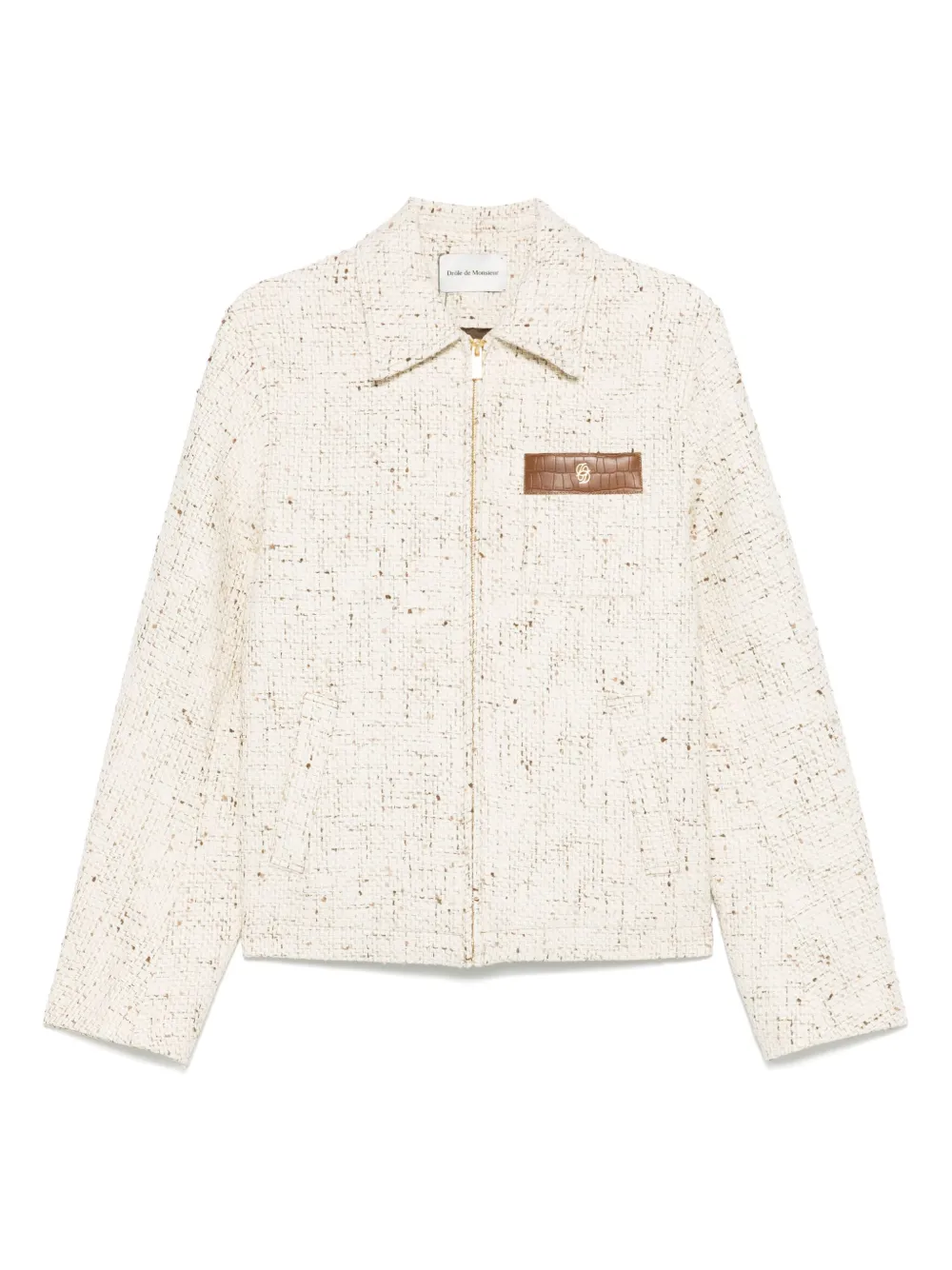 Drôle De Monsieur Le Blouson Droit Tweed jacket - Toni neutri