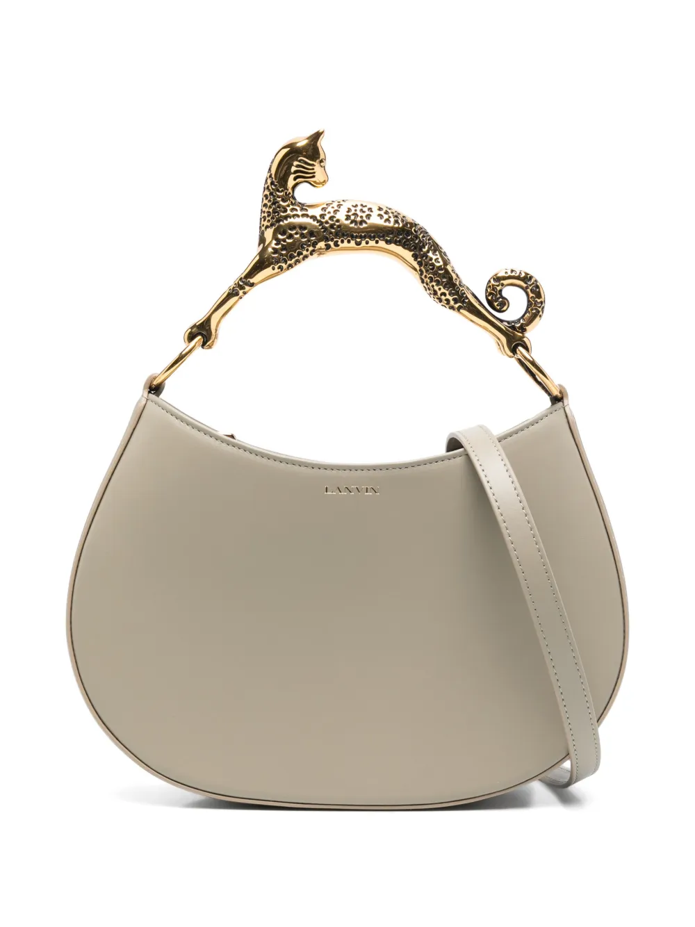 Lanvin cat leather tote bag - Verde