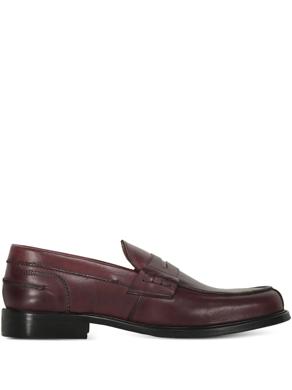 Bruno Magli stitch-detailing penny loafers - Rosso