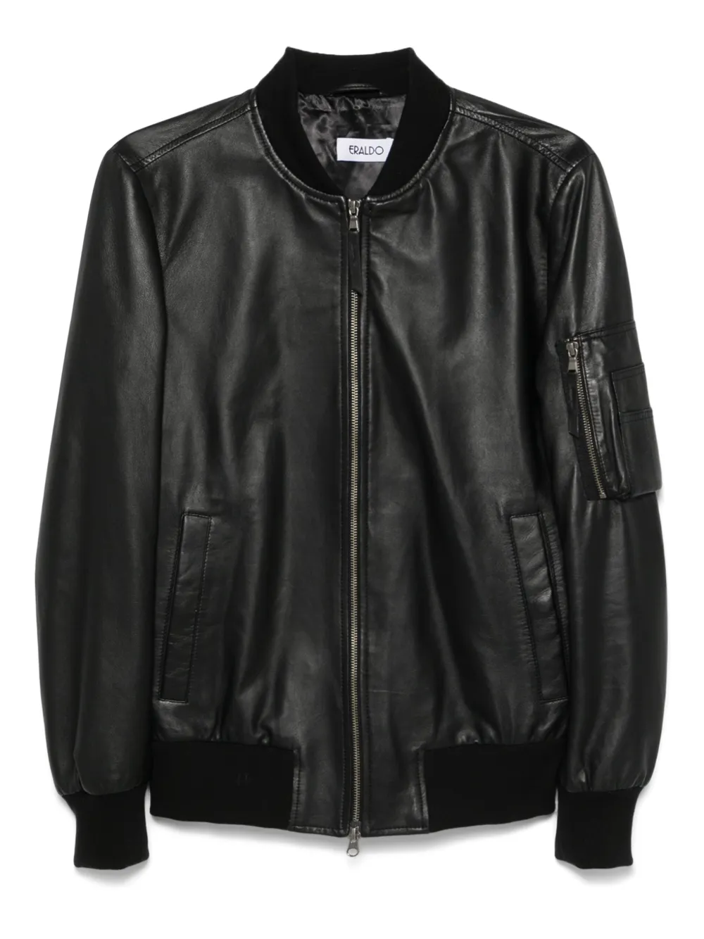 ERALDO leather bomber jacket - Nero