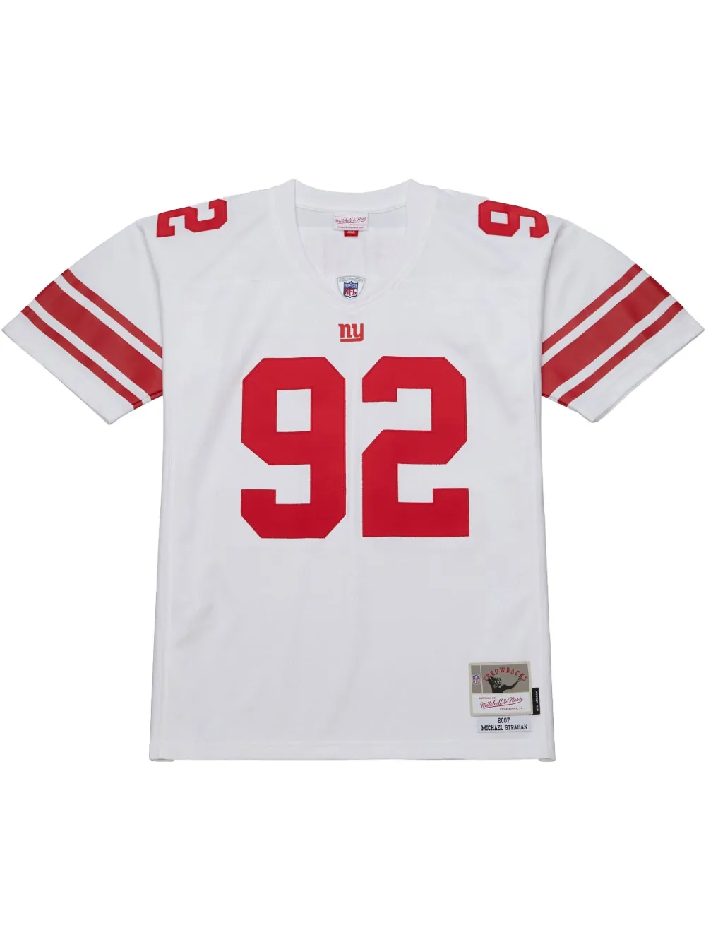 Mitchell & Ness T-shirt Michael Strahan New York Giants 2007 - Bianco