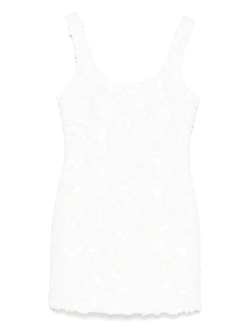 Michael Kors floral-sequin scuba mini dress - Bianco
