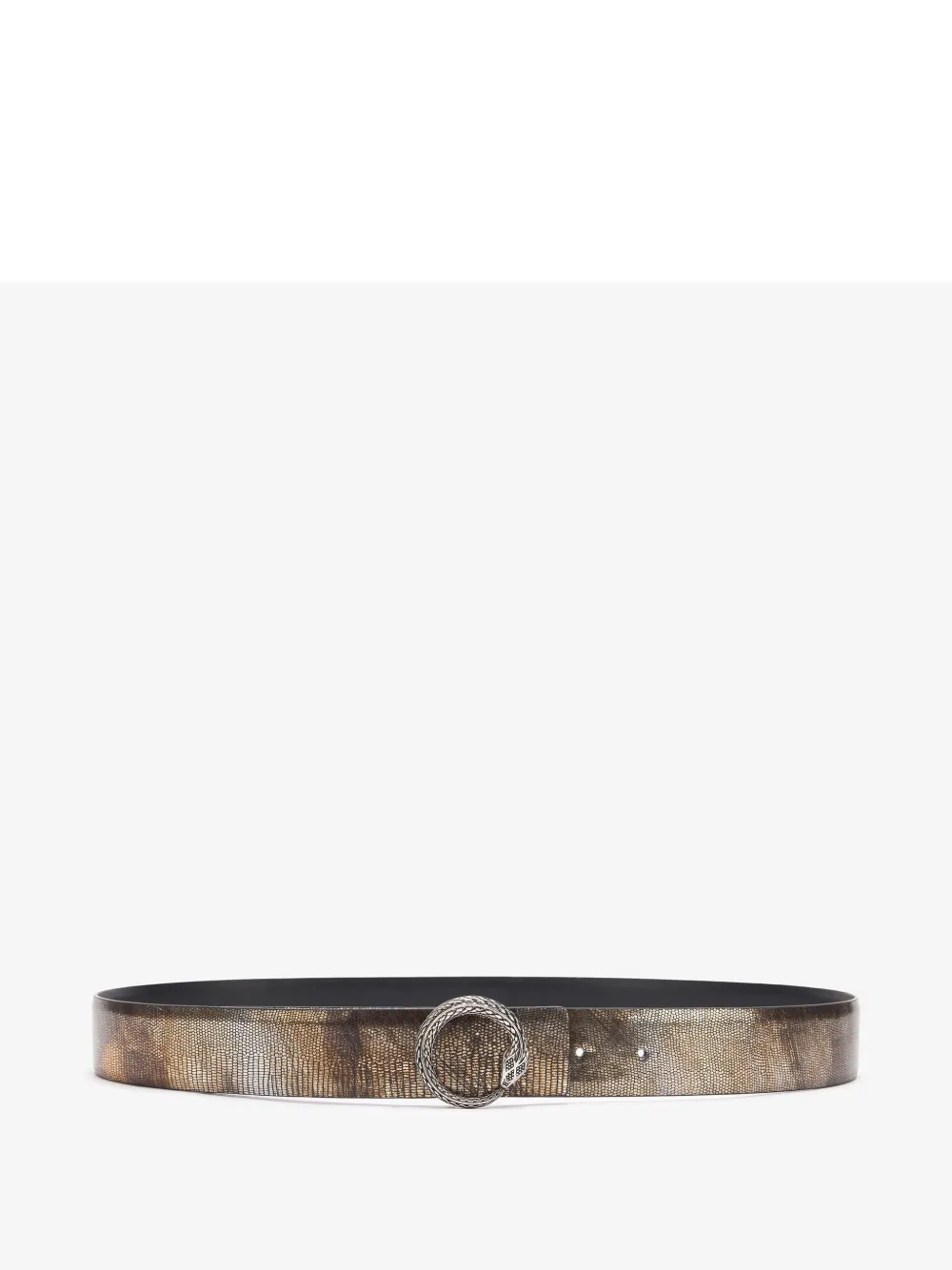 Roberto Cavalli snake buckle belt - Marrone