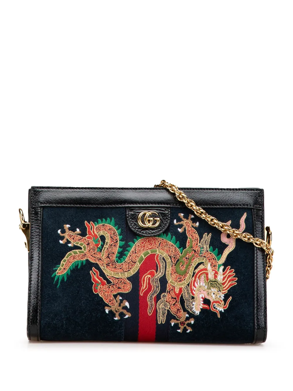 Gucci Pre-Owned 2016-2024 Small Suede Dragon Ophidia shoulder bag - Blu