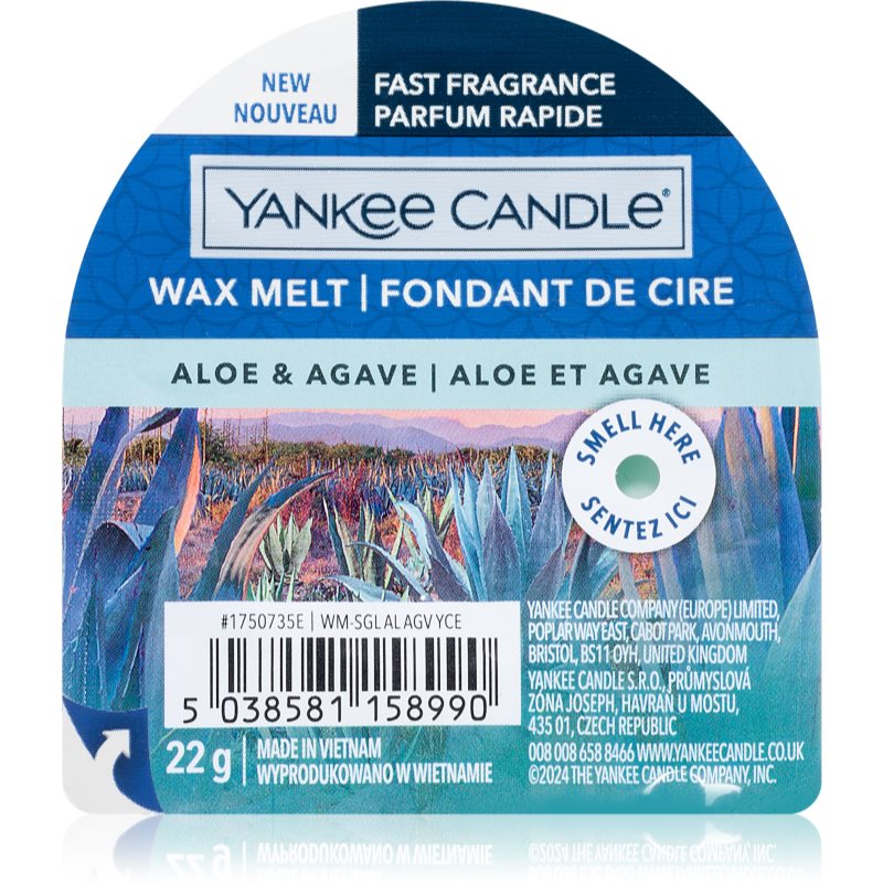 Yankee Candle Aloe & Agave Cera Per Lampada Aromatica 22 G