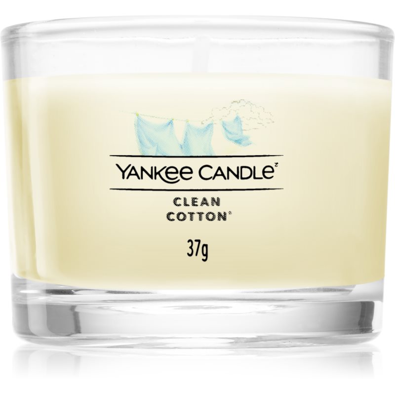 Yankee Candle Clean Cotton Candela Votiva Glass 37 G