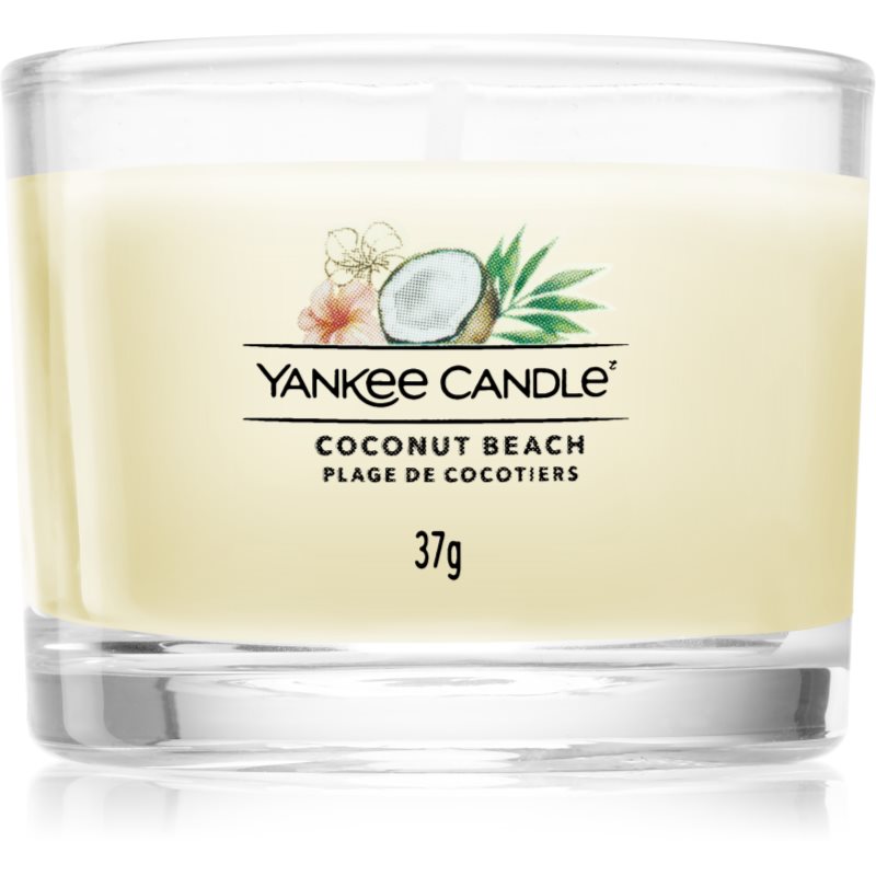 Yankee Candle Coconut Beach Candela Votiva Glass 37 G