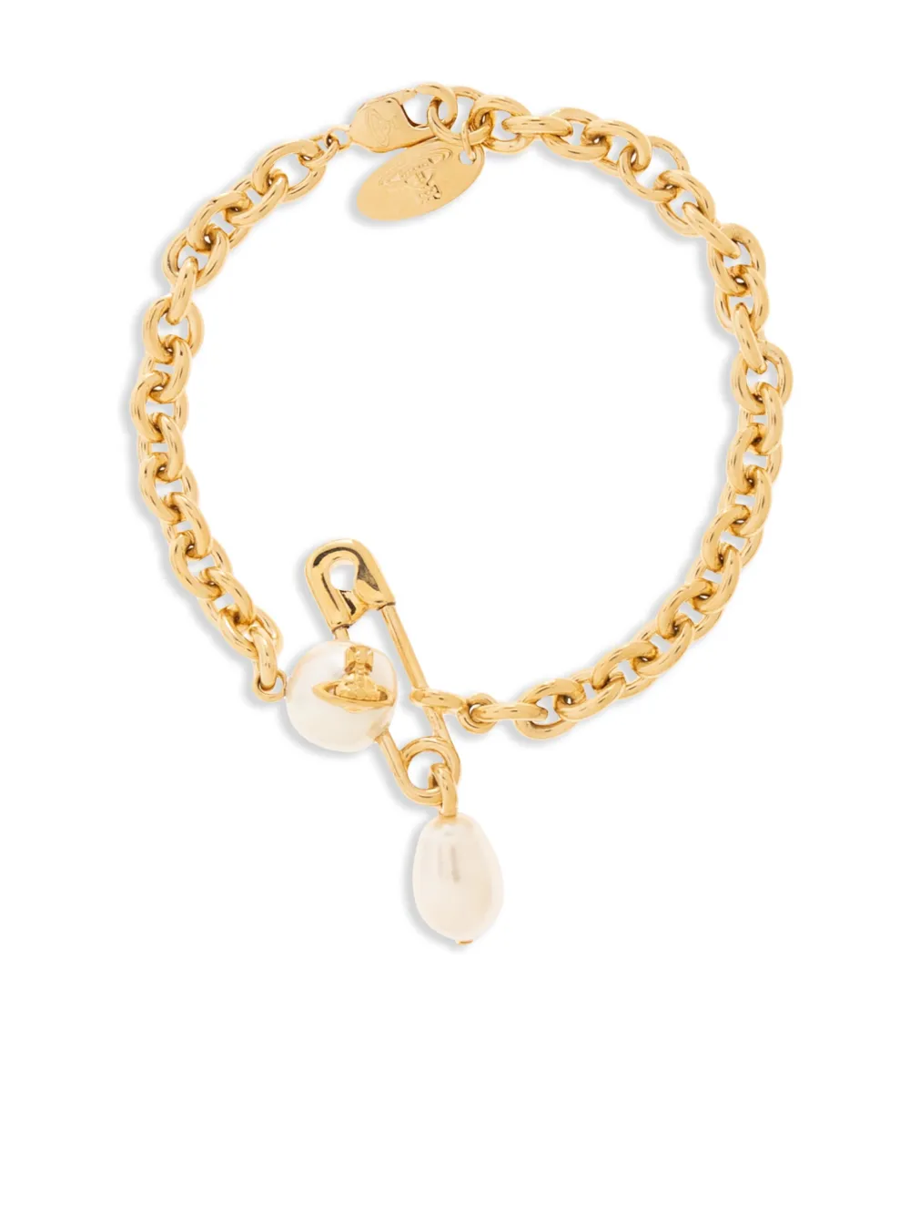 Vivienne Westwood logo-engraved bracelet - Oro