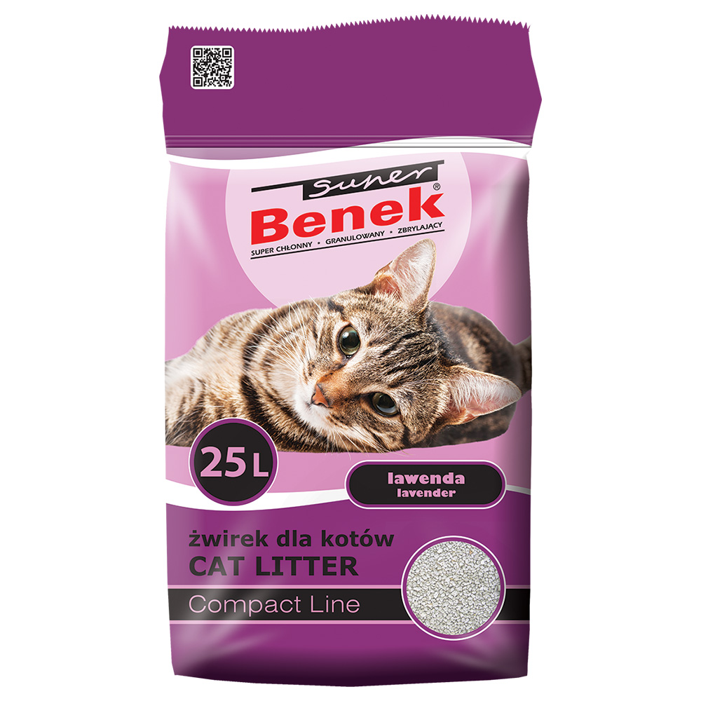 Lettiera Super Benek Compact Lavanda - 25 L (ca. 21 kg)