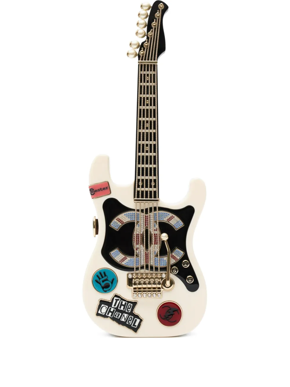 CHANEL Pre-Owned Guitar clutch bag - Bianco