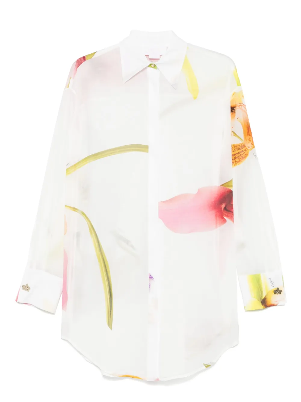 Genny floral-print shirt - Bianco