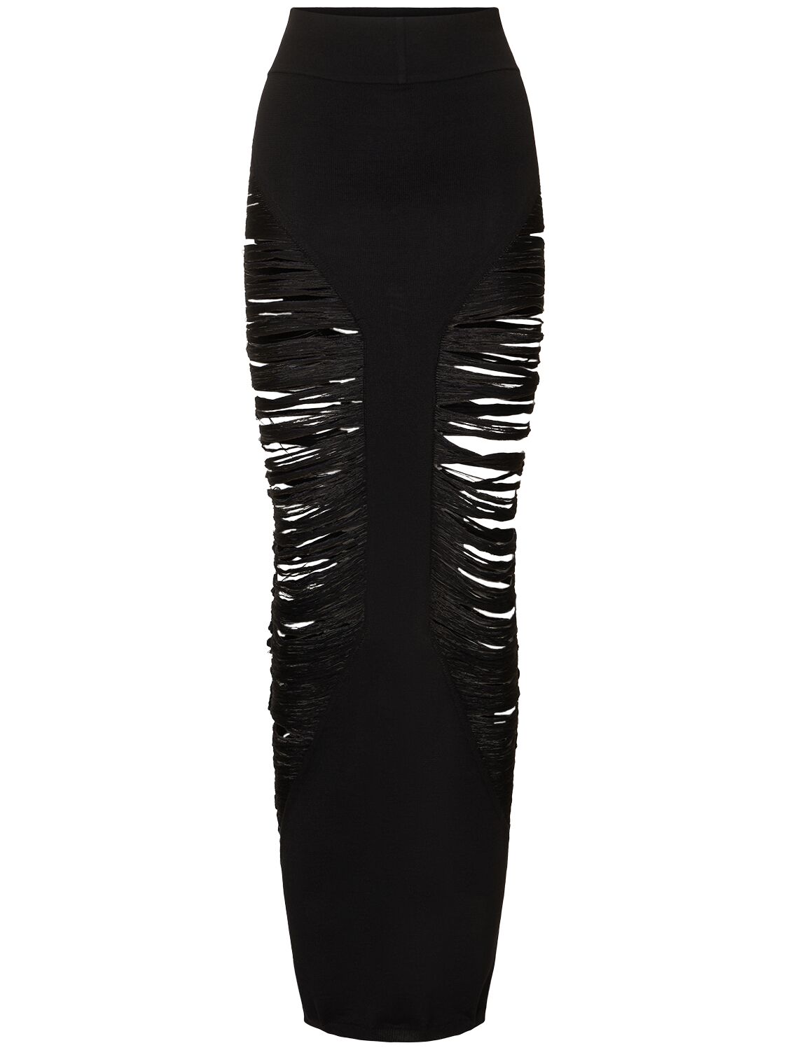 Pillar Wool Knit Long Skirt