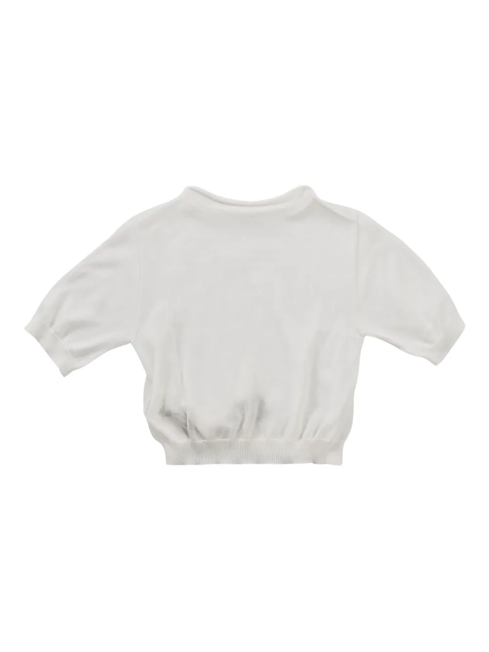 Amomento semi-sheer top - Bianco