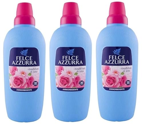 3X Felce Azzurra - Ammorbidente Rosa & Fiori Di Loto, Profumo Inconfondibile, Capi Morbidi - 30 Lavaggi - 2Lt