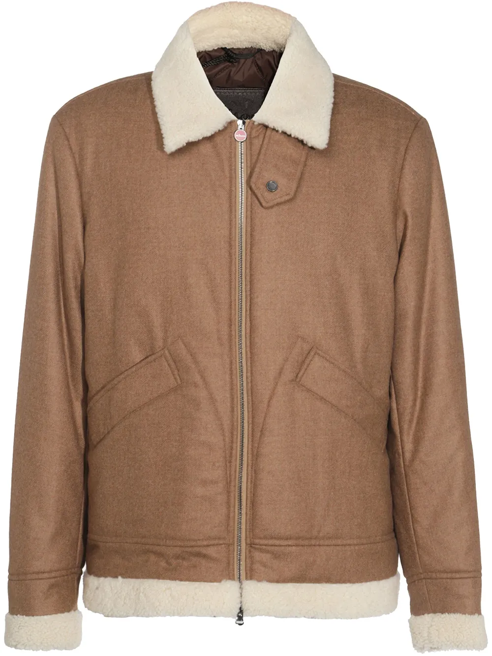 Kiton Giacca con dettaglio in shearling - Marrone