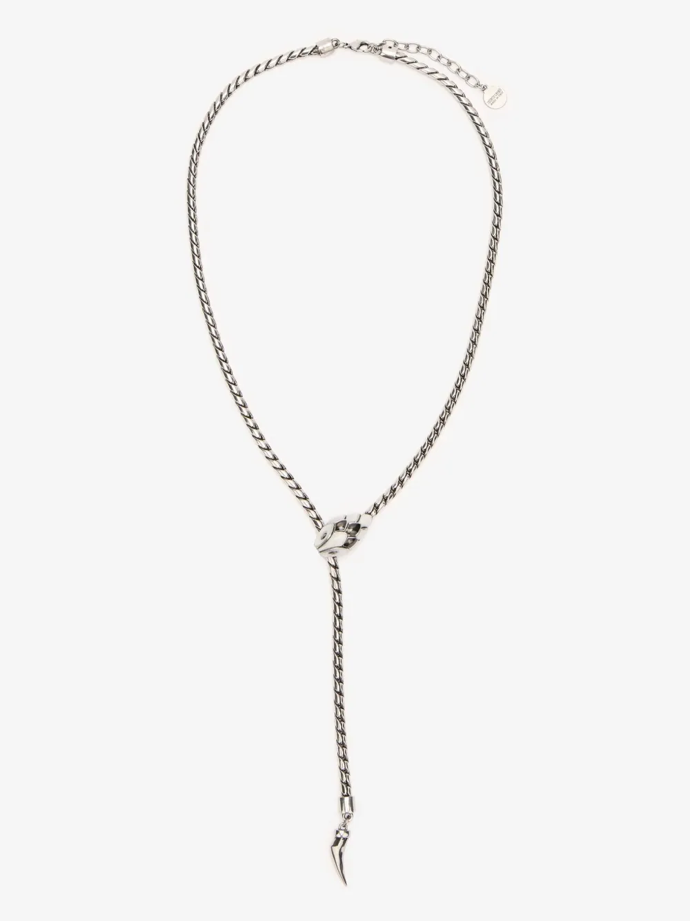Roberto Cavalli Collana Snake and Fang - Argento