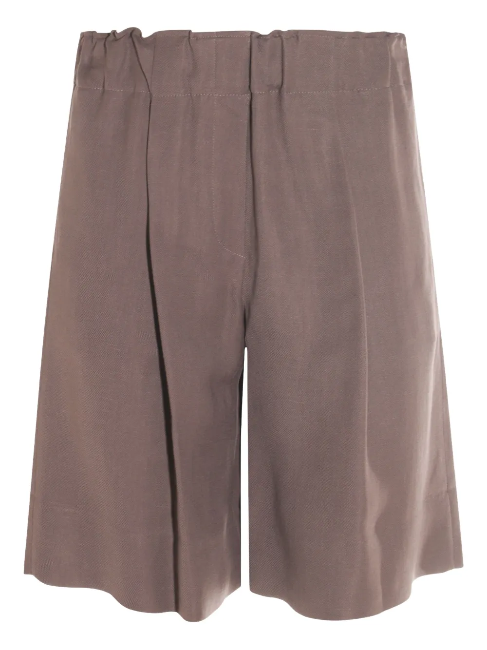 Antonelli linen shorts - Marrone
